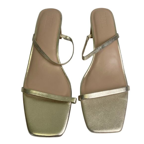 Faryl by farylrobin Women's Analisa Gold Leather Sandals Size 13 - Picture 2 of 8